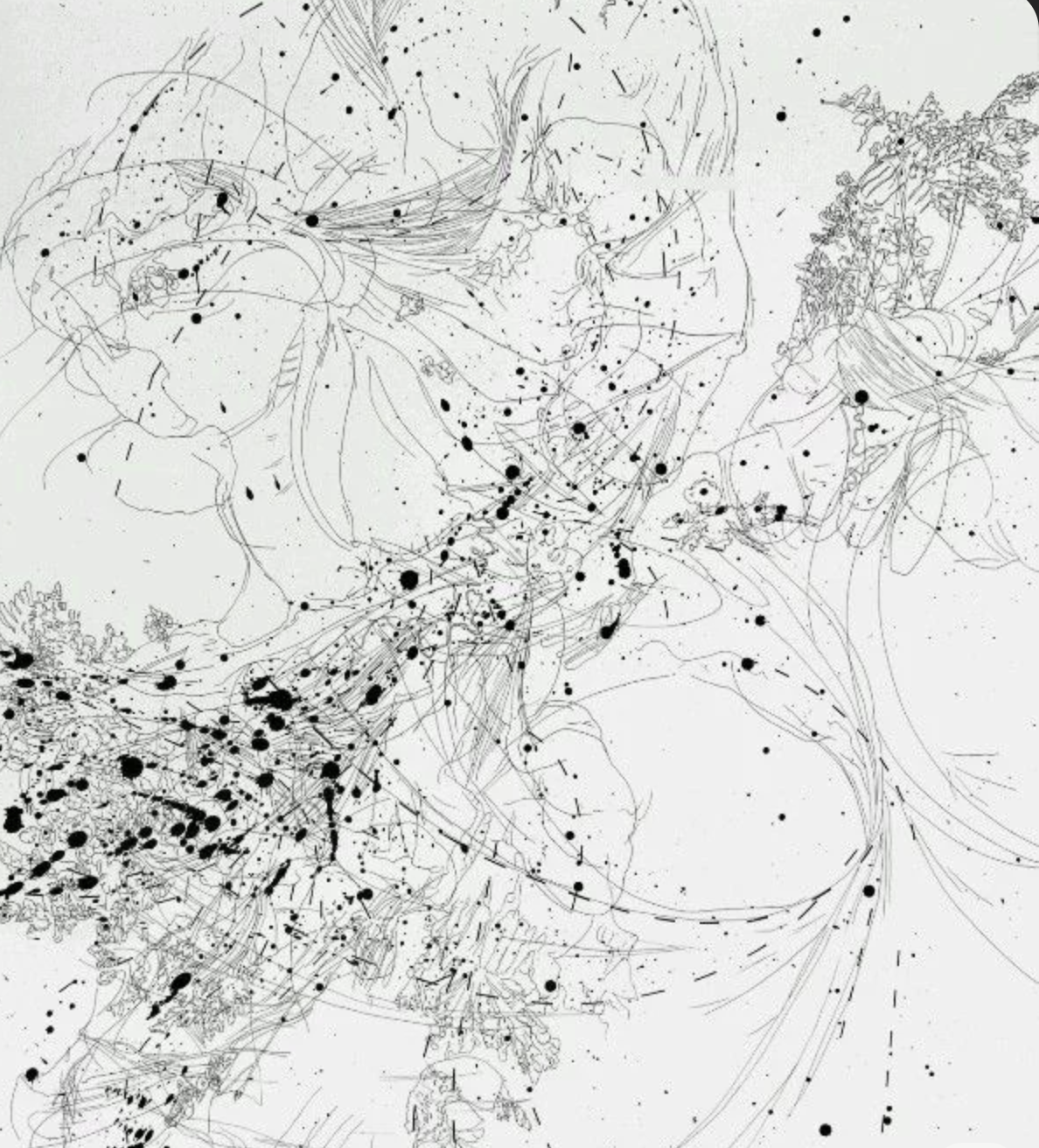 Faded organic line study